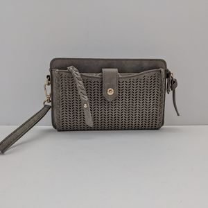 Gray Convertible Wallet Clutch